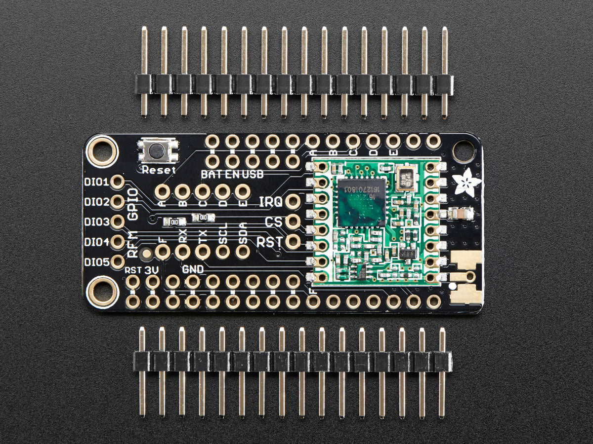 Adafruit LoRa Radio FeatherWing with RFM95W 900 MHz, RadioFruit