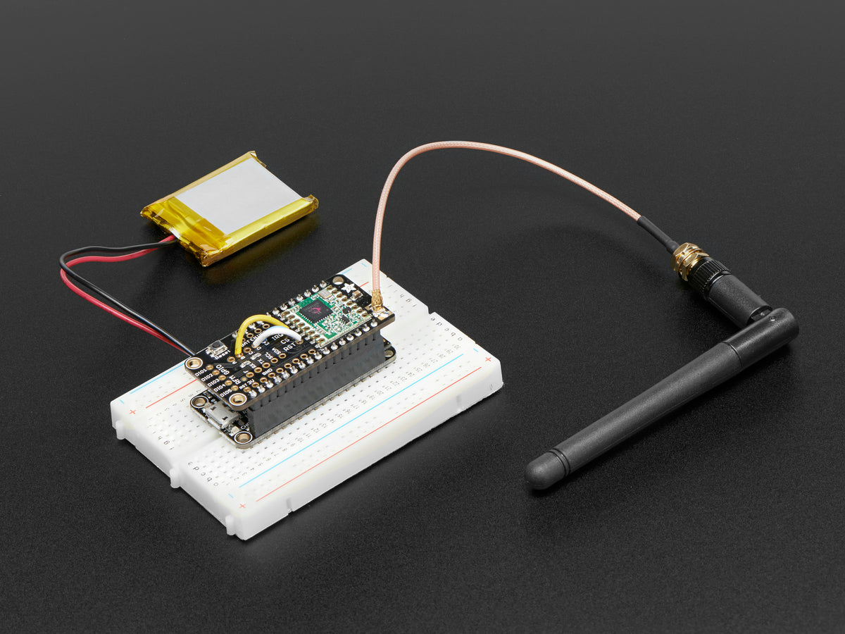 Adafruit LoRa Radio FeatherWing with RFM95W 900 MHz, RadioFruit