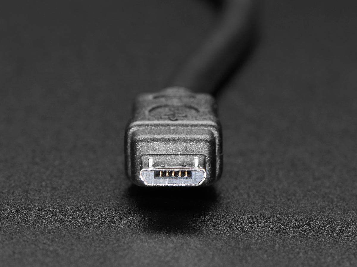 Adafruit Panel Mount Extension USB Cable, Micro B Male to Micro B Female