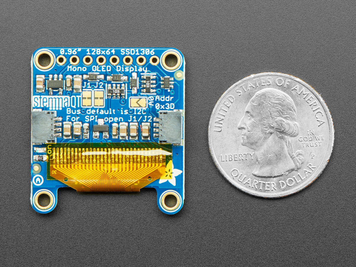 Adafruit Monochrome 0.96" 128x64 OLED Graphic Display, STEMMA QT