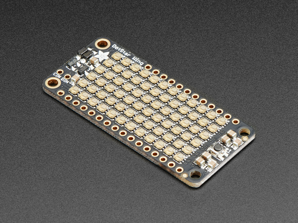 Adafruit DotStar FeatherWing, 6 x 12 RGB LEDs