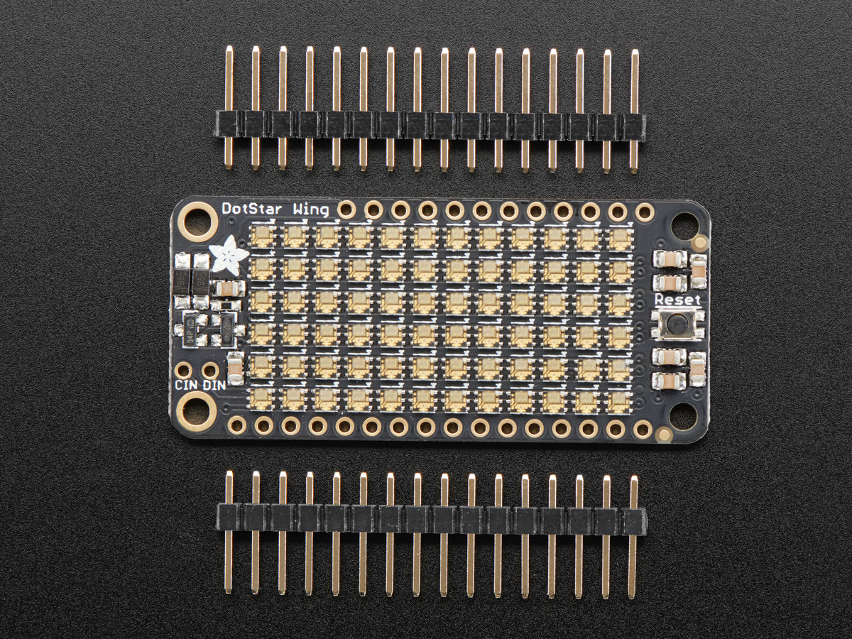 Adafruit DotStar FeatherWing, 6 x 12 RGB LEDs