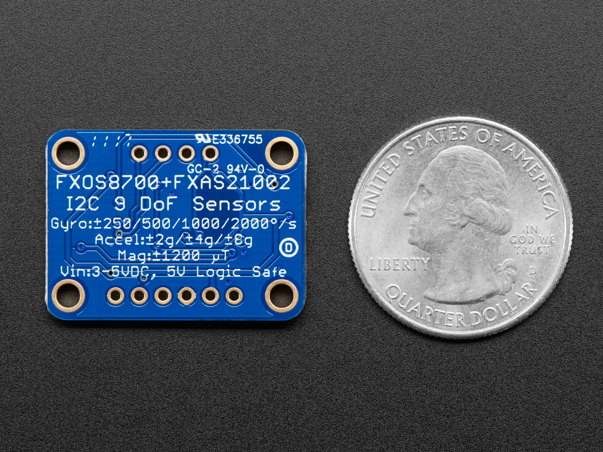 Adafruit Precision NXP 9-DOF Breakout Board, FXOS8700 + FXAS21002