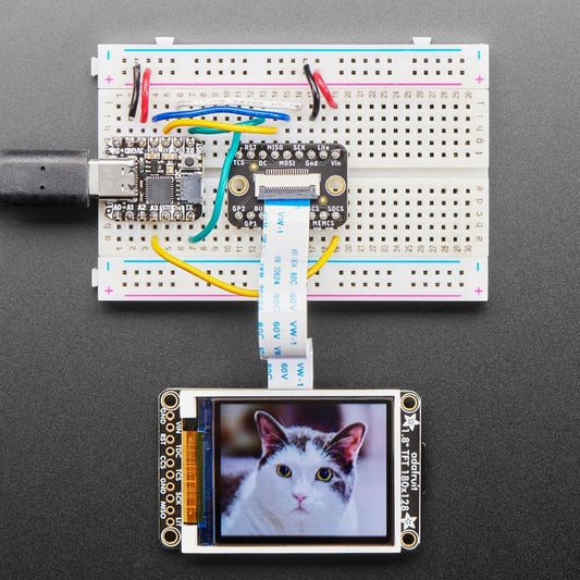 Adafruit 1.8" Color TFT LCD display with MicroSD Card Breakout, ST7735R, 358