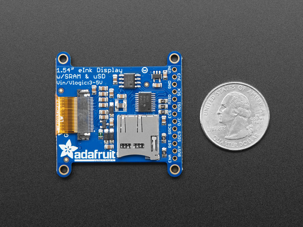 Adafruit 1.54" Tri-Color eInk / ePaper Display with SRAM, Red Black White