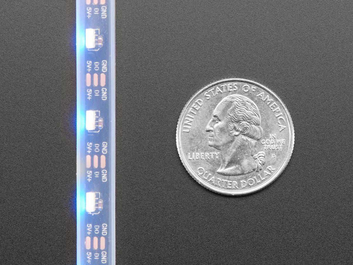 Adafruit NeoPixel LED Side Light Strip, Black 60 LED