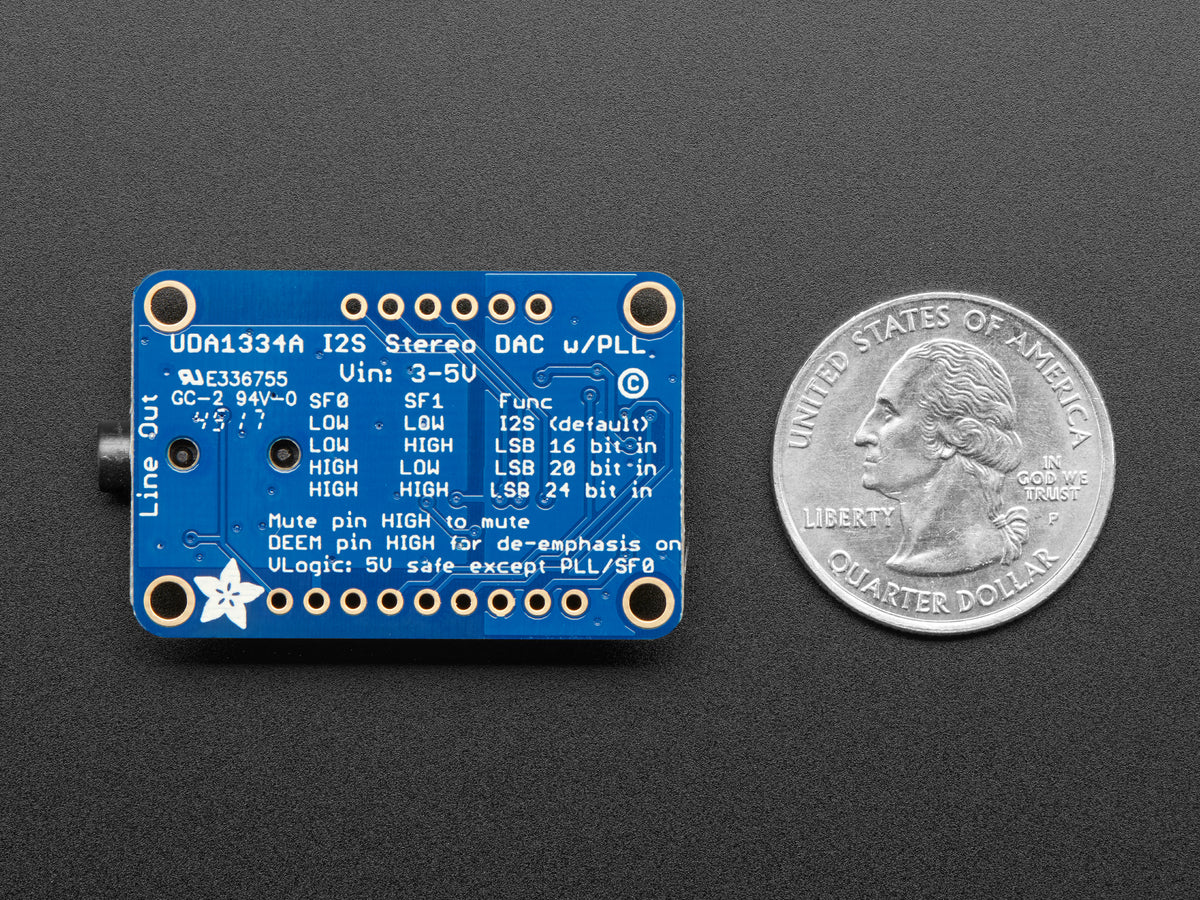 Adafruit I2S Stereo Decoder, UDA1334A Breakout