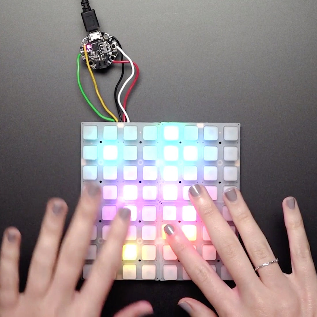 Adafruit NeoTrellis RGB Driver PCB for 4x4 Keypad
