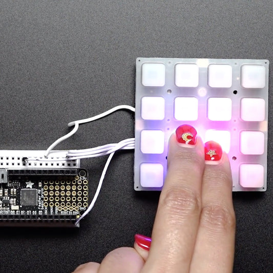 Adafruit NeoTrellis RGB Driver PCB for 4x4 Keypad