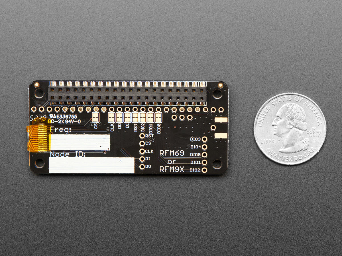 Adafruit RFM69HCW Transceiver Radio Bonnet, 868 or 915 MHz, RadioFruit