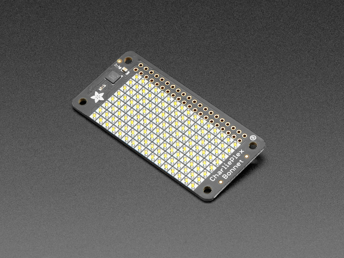 Adafruit 8x16 CharliePlex LED Matrix Bonnet, Cool White