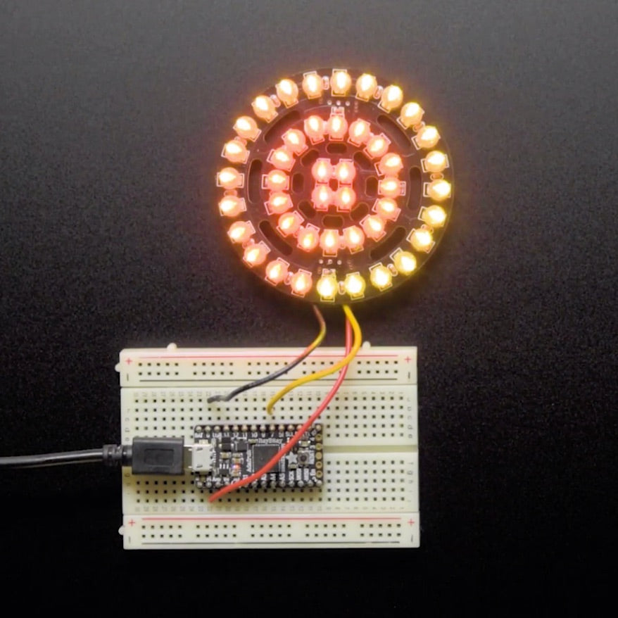 Adafruit NeoPixel Triple-Ring Board with 44 Thru-Hole LEDs, 66mm Diameter