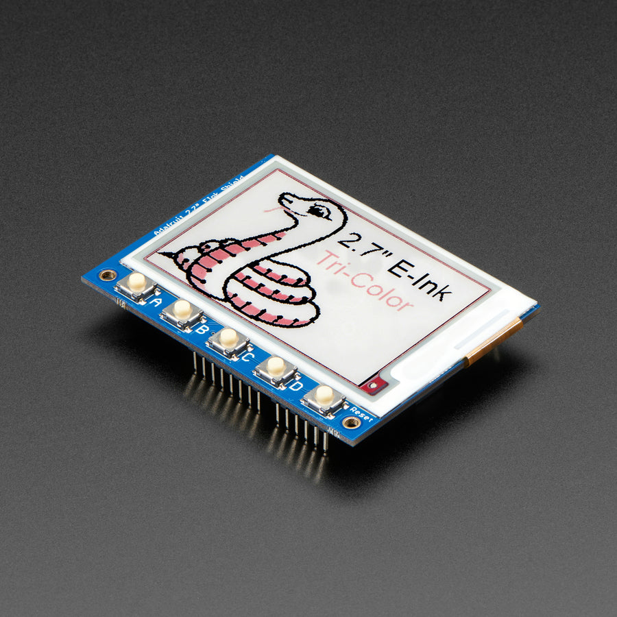 Adafruit 2.7" Tri-Color eInk / ePaper Shield with SRAM, Red Black White