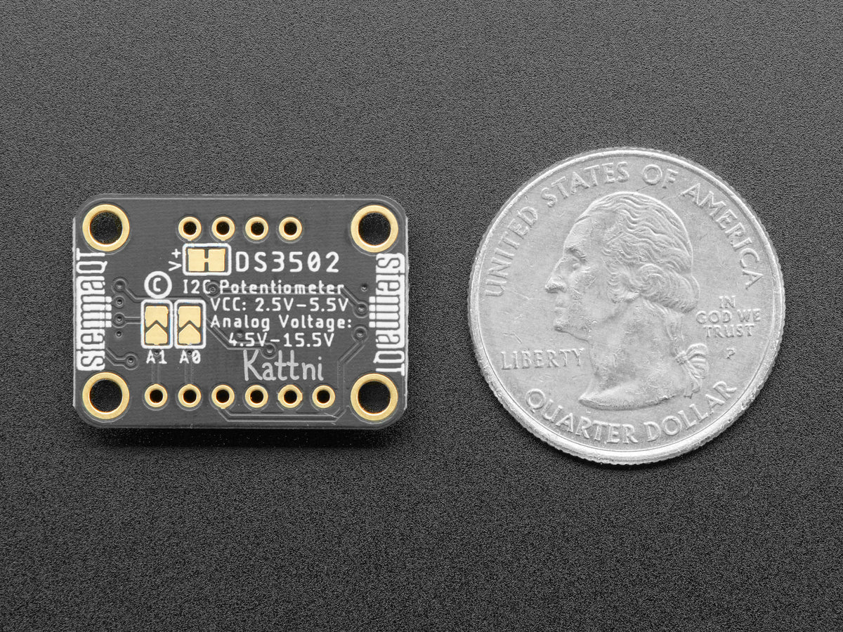 Adafruit DS3502 I2C Digital 10K Potentiometer Breakout, STEMMA QT / Qwiic