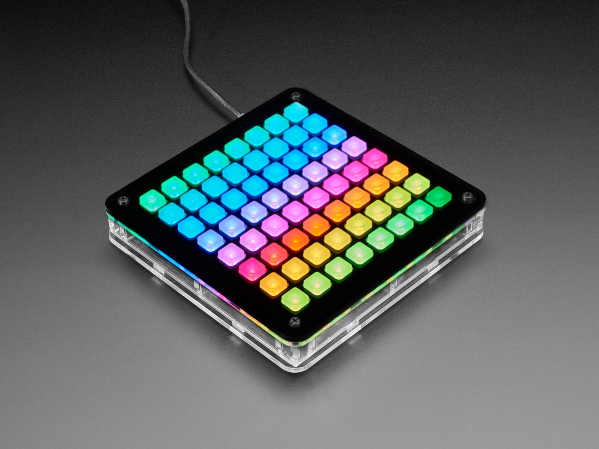 Adafruit 8x8 Trellis Feather M4 Acrylic Enclosure + Hardware Kit