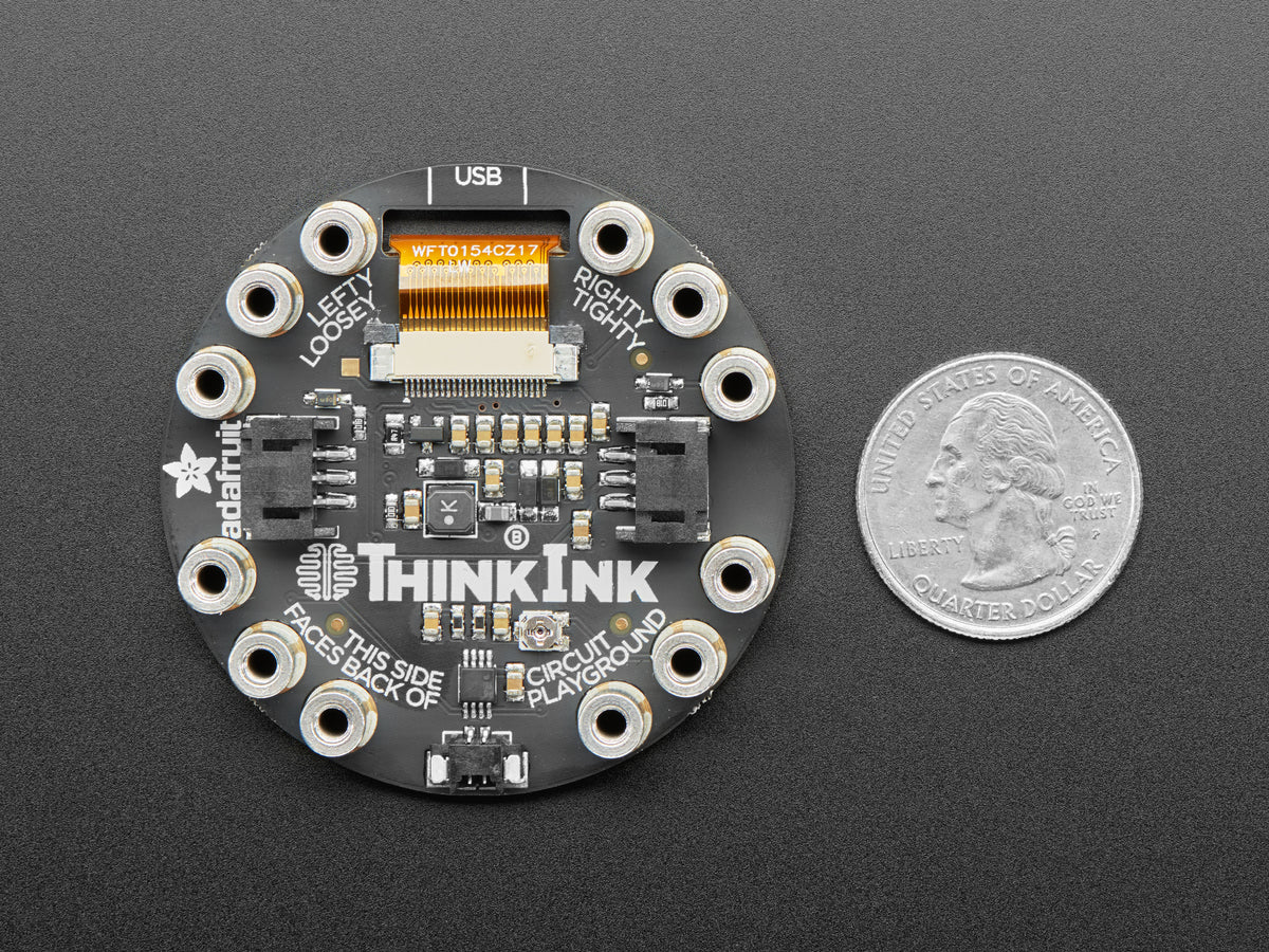 Adafruit Circuit Playground Tri-Color E-Ink Gizmo, E-Ink Display + Audio Amplifier