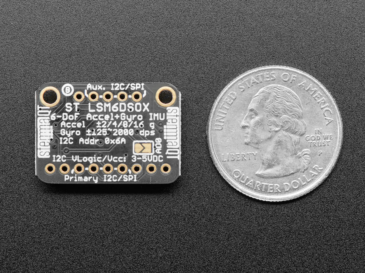 Adafruit LSM6DSOX 6 DoF Accelerometer and Gyroscope, STEMMA QT / Qwiic