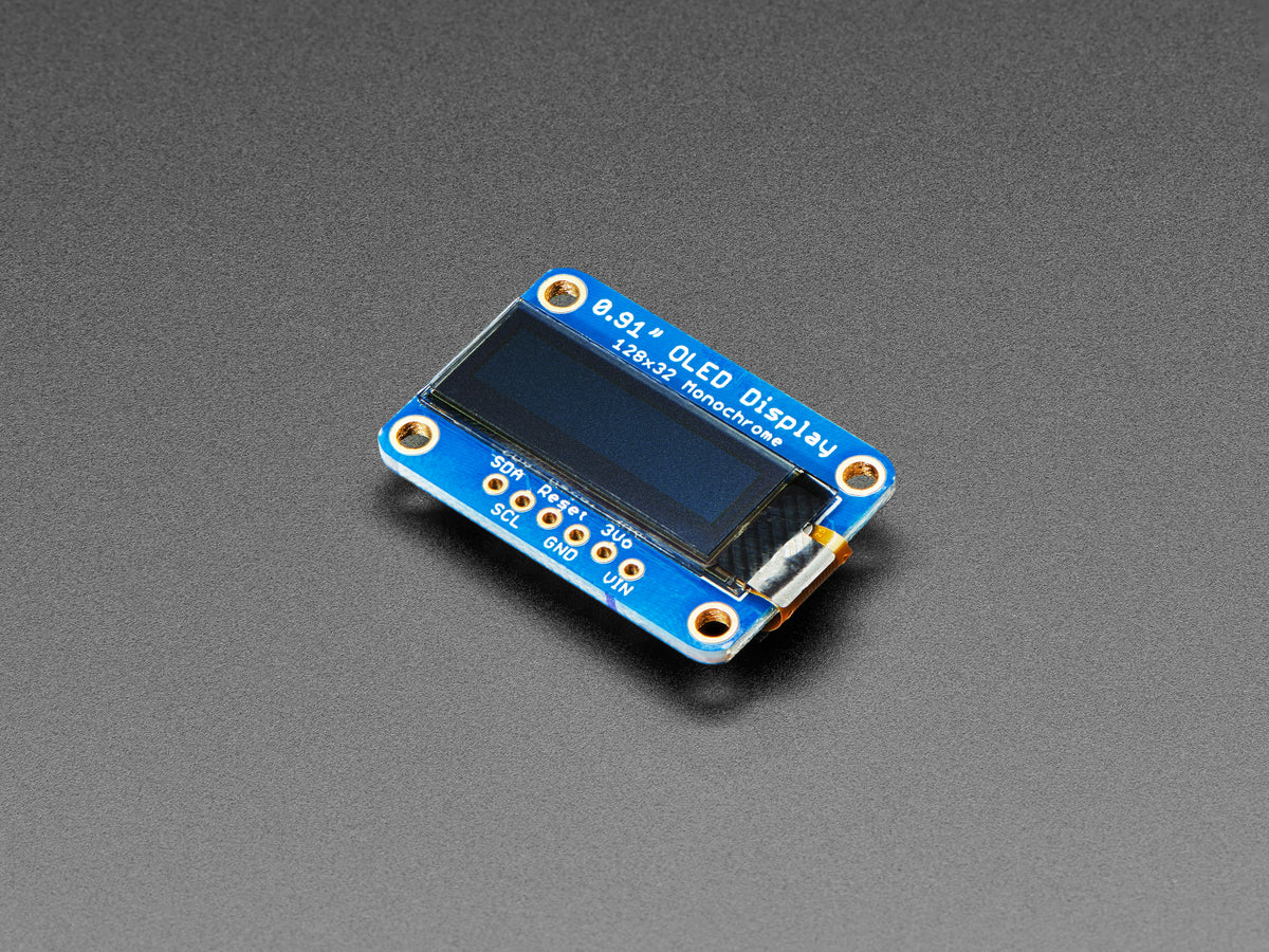 Adafruit Monochrome 0.91" 128x32 I2C OLED Display, STEMMA QT / Qwiic Compatible