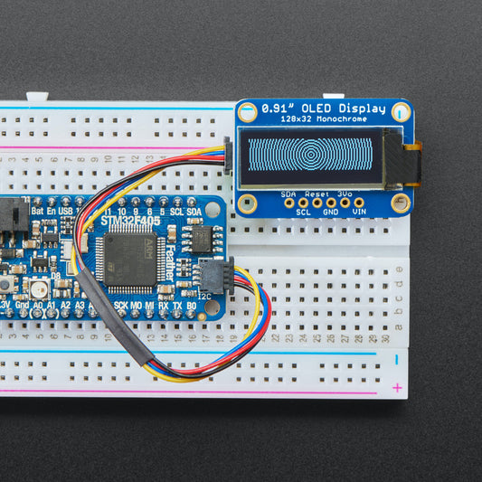 Adafruit Monochrome 0.91" 128x32 I2C OLED Display, STEMMA QT / Qwiic Compatible