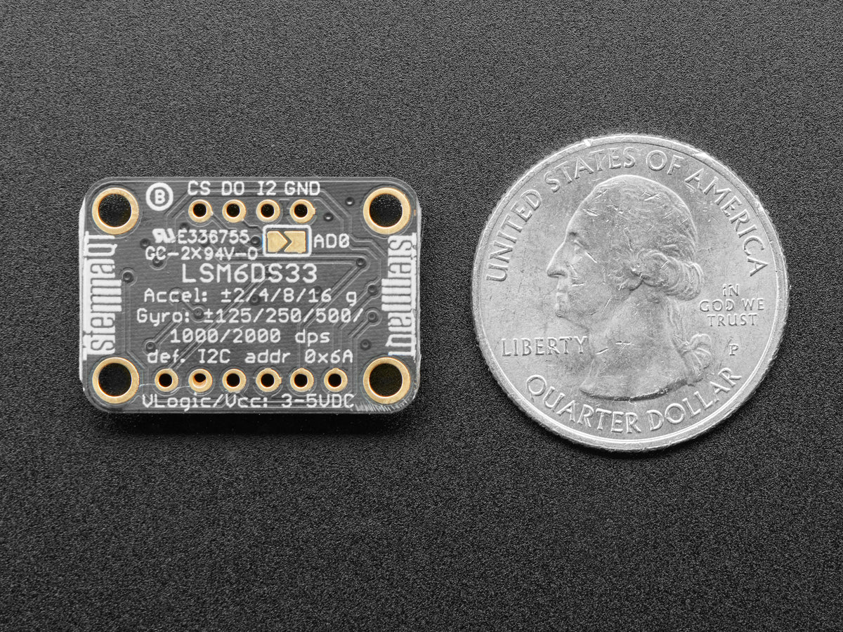 Adafruit LSM6DS33 6-DoF Accel + Gyro IMU, STEMMA QT / Qwiic
