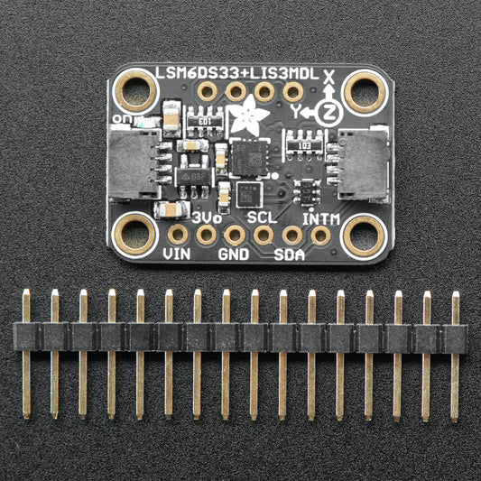 Adafruit LSM6DS33 + LIS3MDL, 9 DoF IMU with Accel / Gyro / Mag, STEMMA QT Qwiic