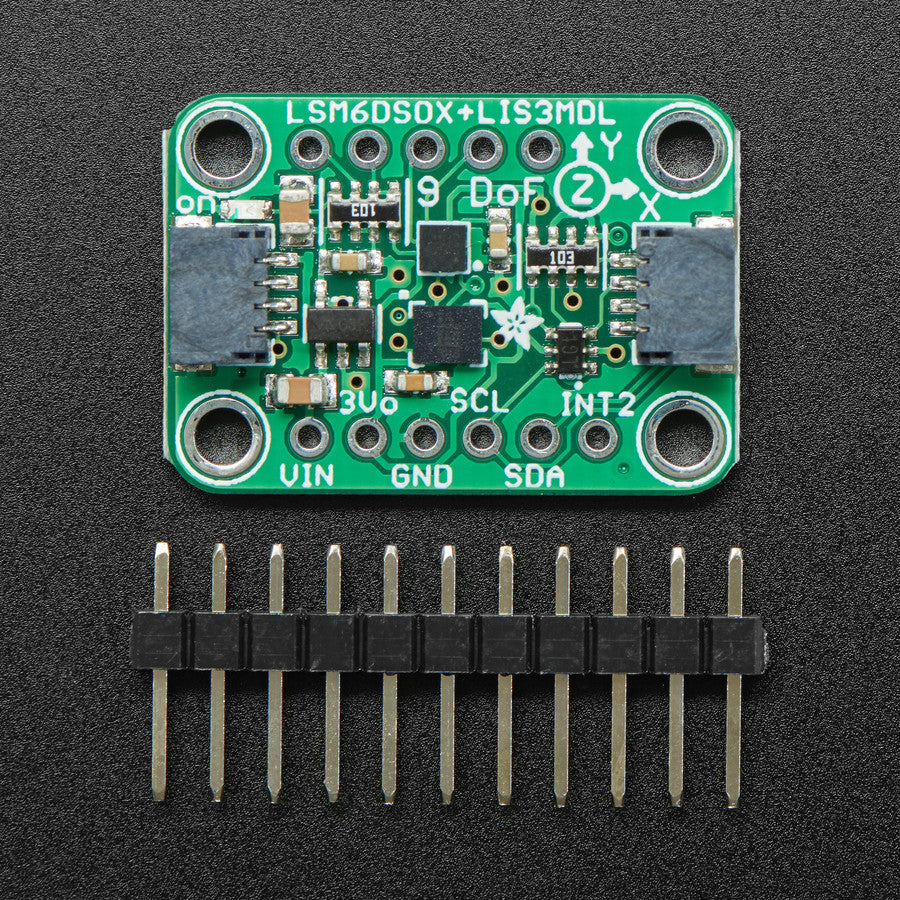 Adafruit LSM6DSOX + LIS3MDL, Precision 9 DoF IMU, STEMMA QT/Qwiic