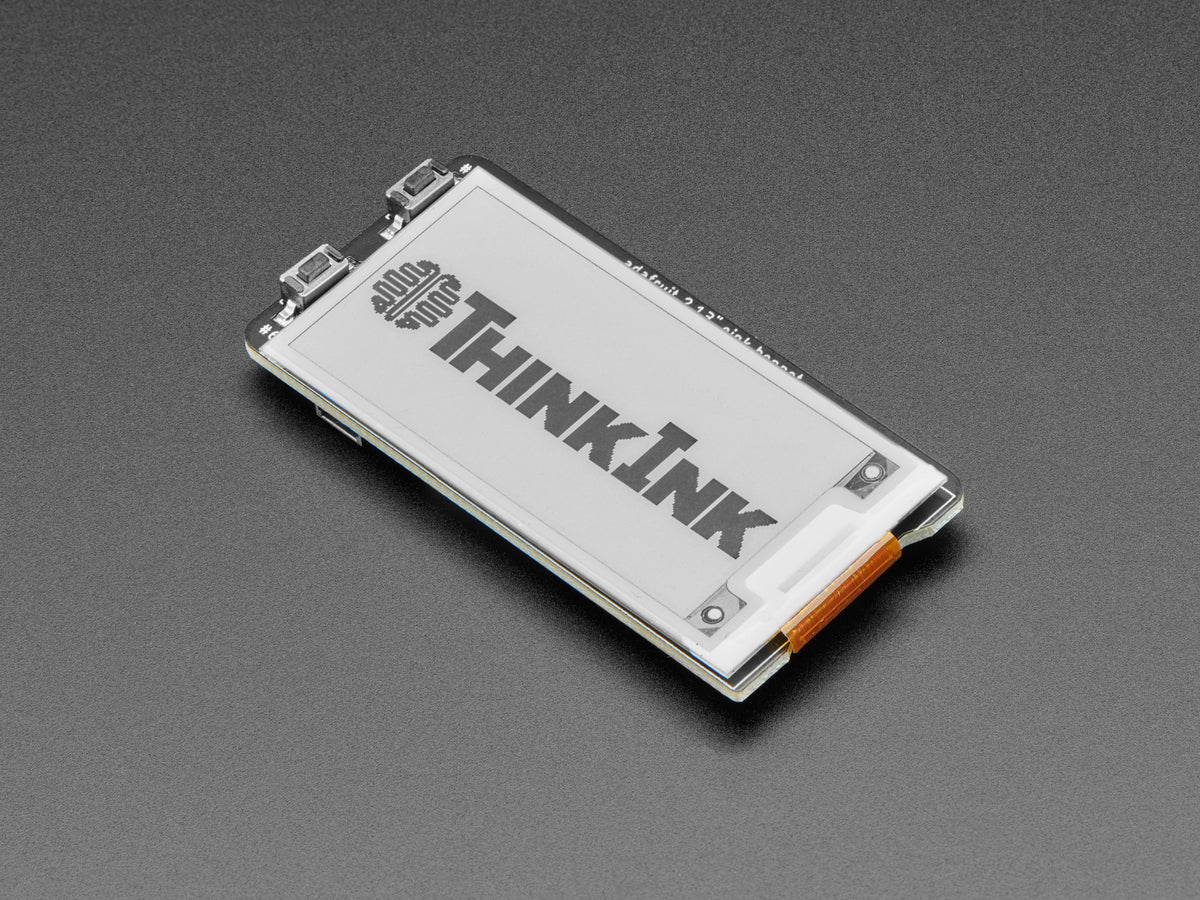 Adafruit 2.13" Monochrome E-Ink Bonnet for Raspberry Pi, THINK INK
