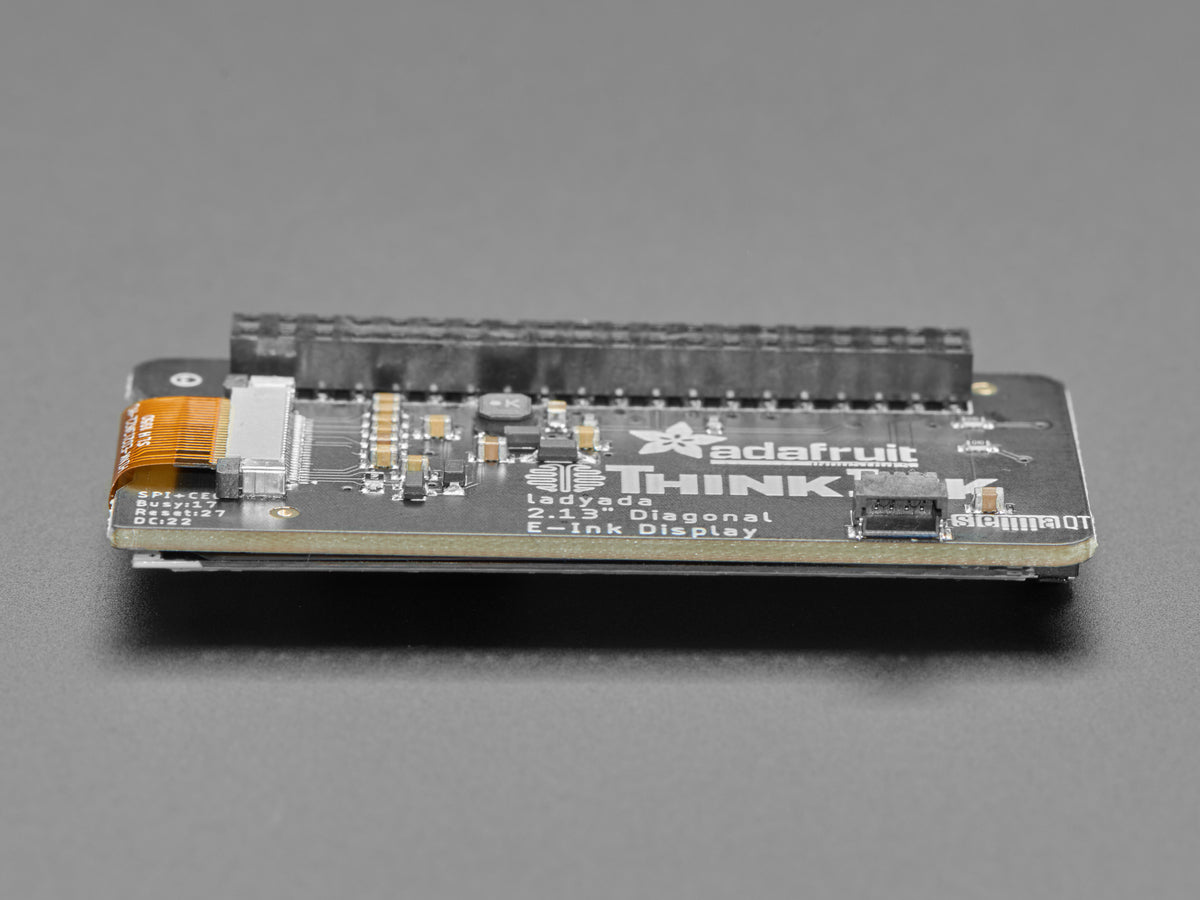 Adafruit 2.13" Monochrome E-Ink Bonnet for Raspberry Pi, THINK INK