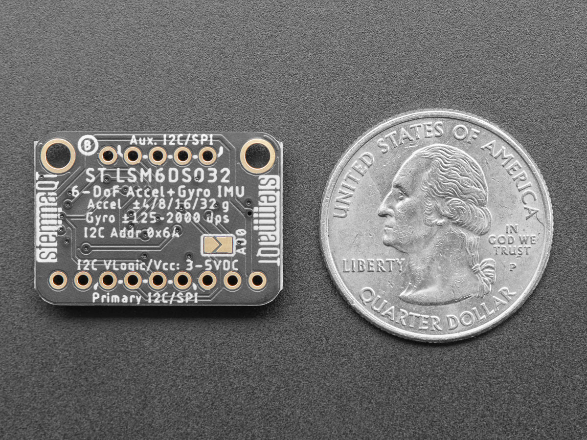 Adafruit LSM6DSO32 6-DoF Accelerometer and Gyroscope, STEMMA QT/Qwiic