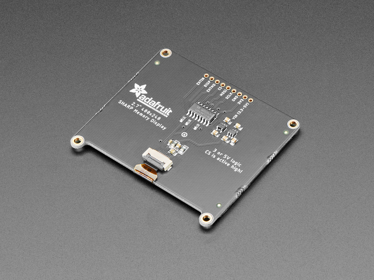 Adafruit SHARP Memory Display Breakout, 2.7" 400x240 Monochrome