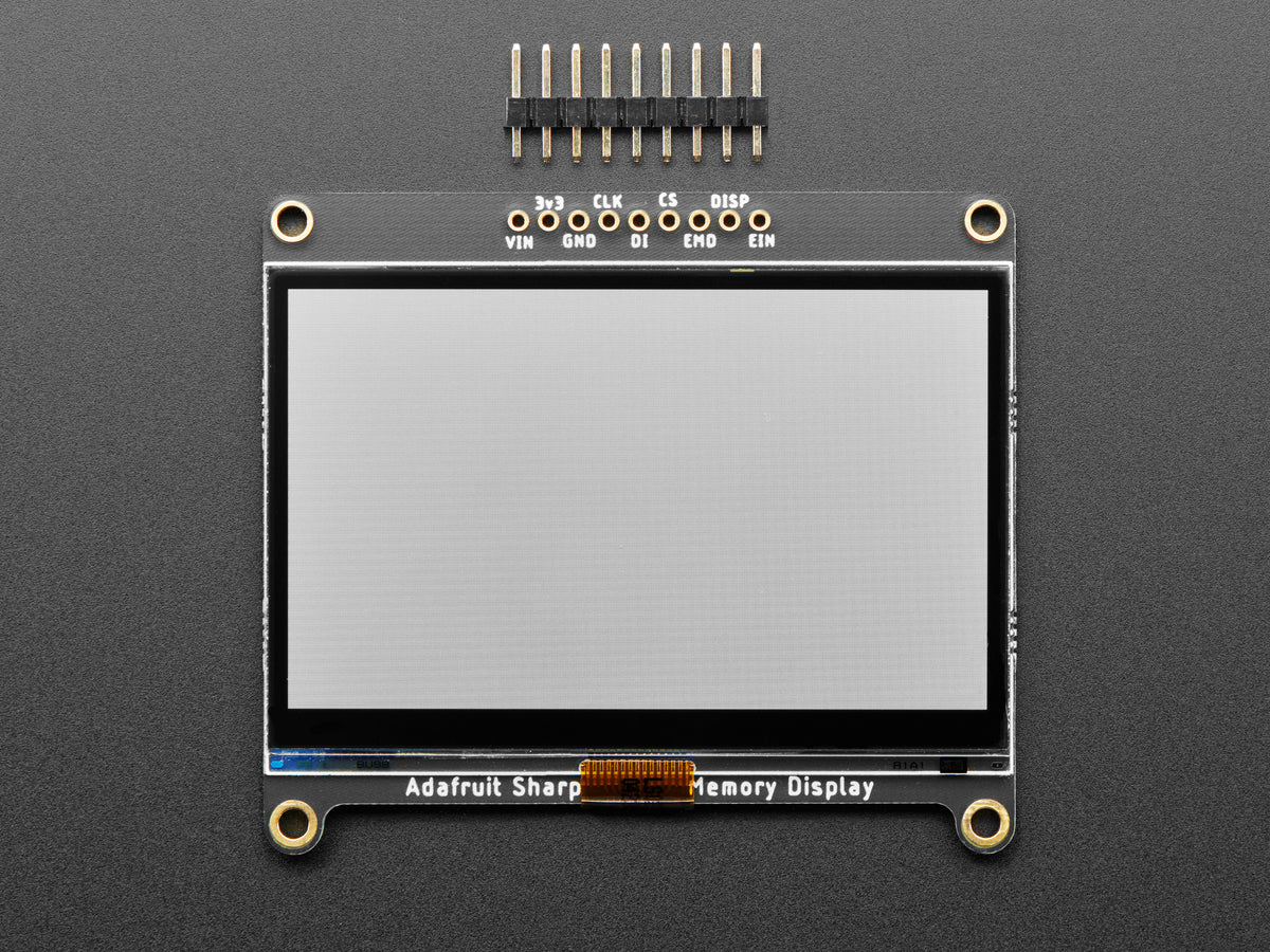 Adafruit SHARP Memory Display Breakout, 2.7" 400x240 Monochrome