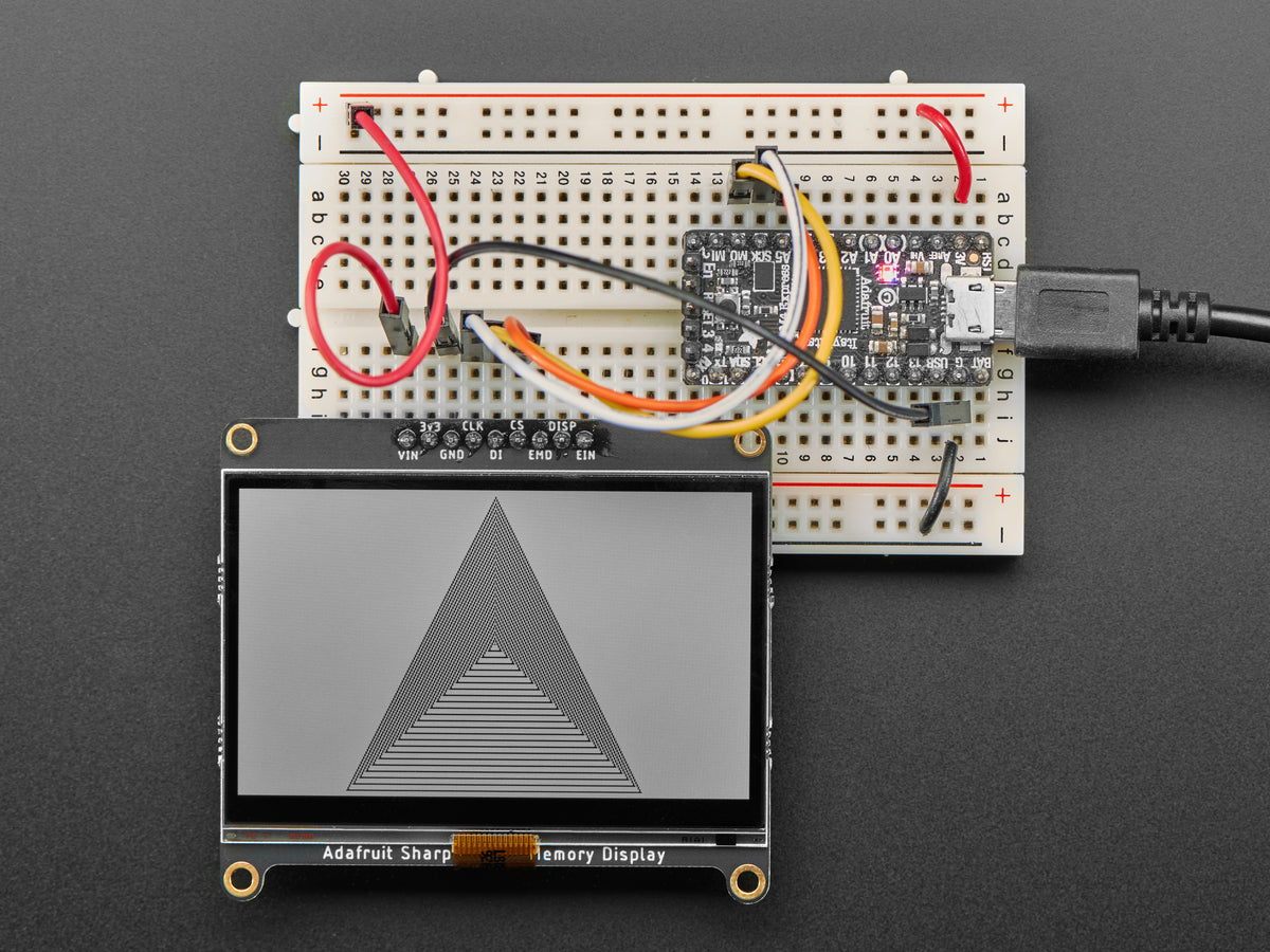 Adafruit SHARP Memory Display Breakout, 2.7" 400x240 Monochrome