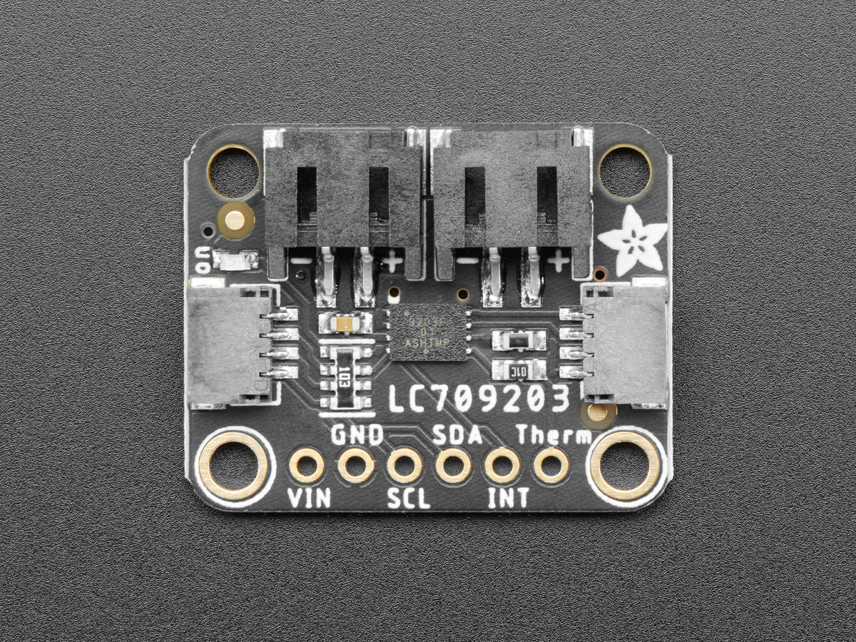 Adafruit LC709203F LiPoly/LiIon Fuel Gauge and Battery Monitor, STEMMA JST PH & QT/Qwiic
