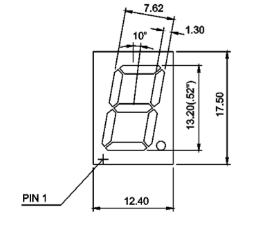 7-Segment-Display, Green LEDs, Common Anode