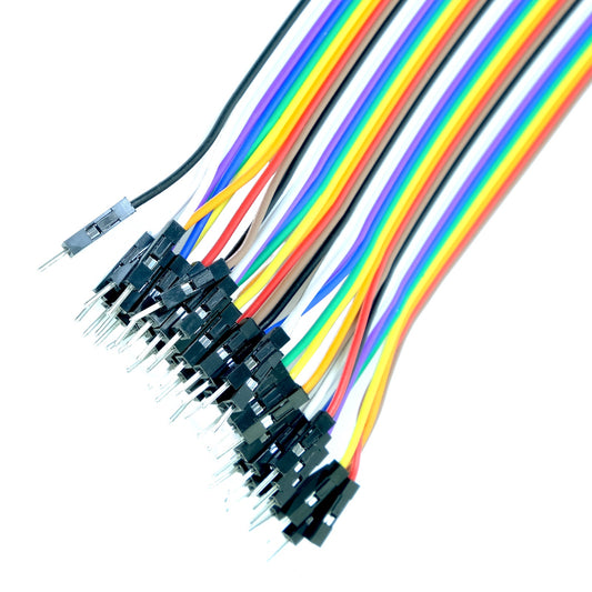 Dupont Wires, Male-Male, 40-pin Flat Cable, 20 cm