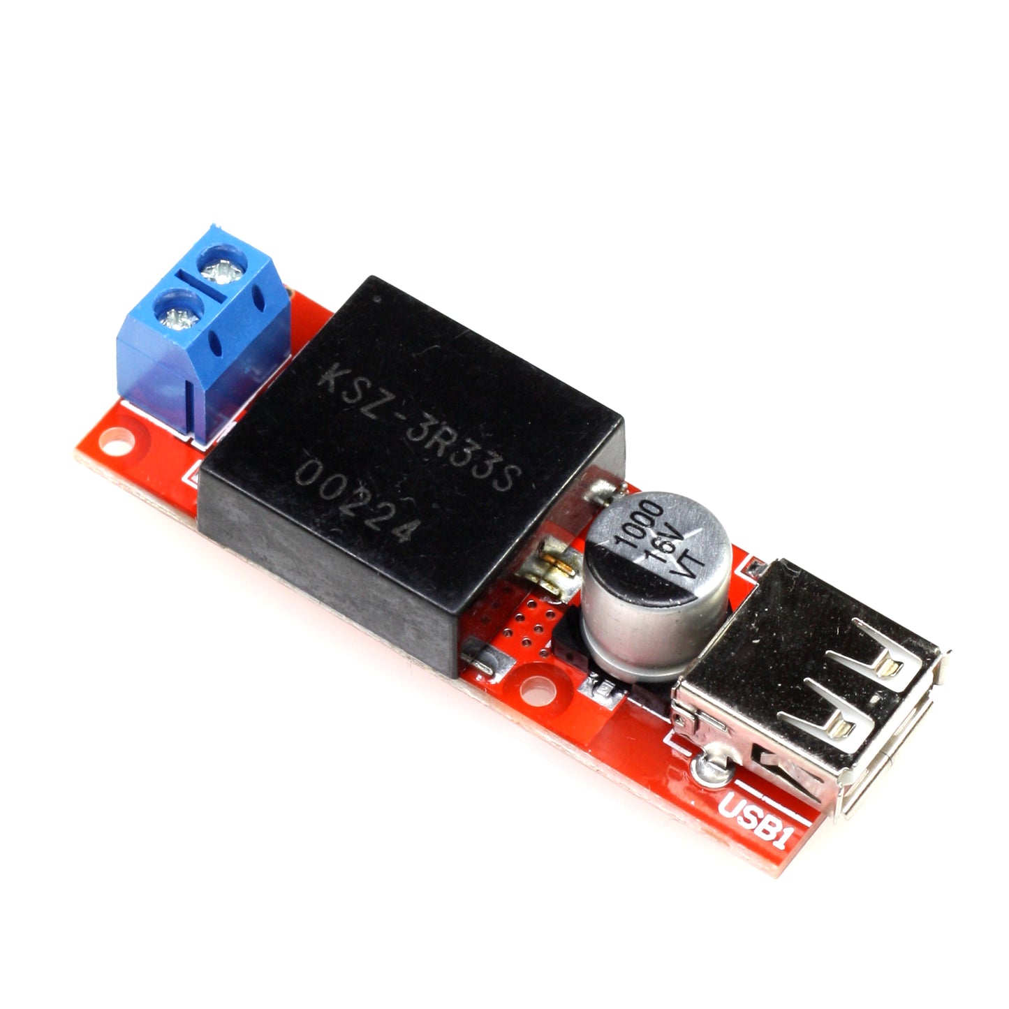 5V 3A DC/DC-Converter with USB, Step-Down Module, 7-24V Input, KIS3R33S