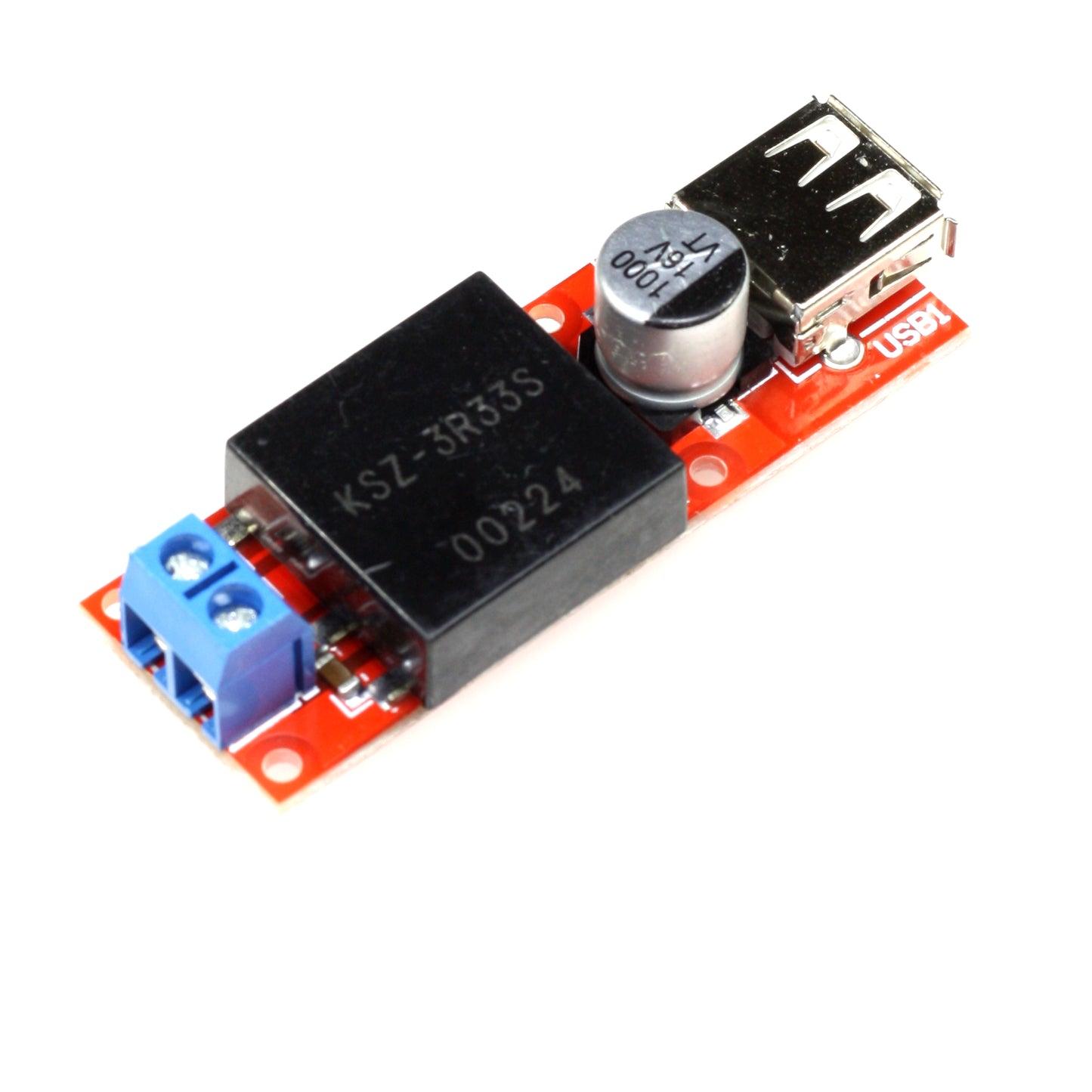 5V 3A DC/DC-Converter with USB, Step-Down Module, 7-24V Input, KIS3R33S