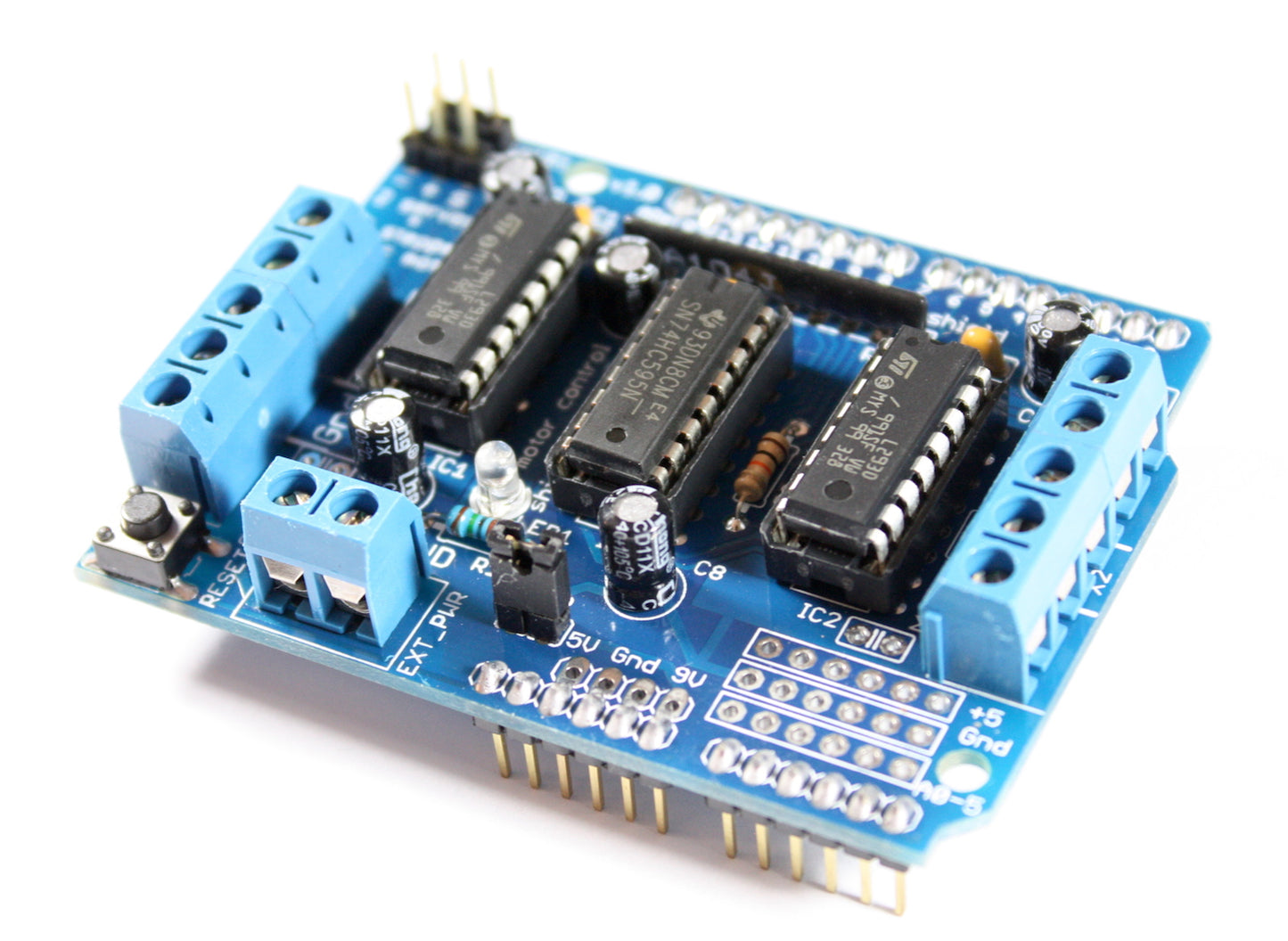 Motor Shield with 2x L293D Stepper Motor/Servo Driver