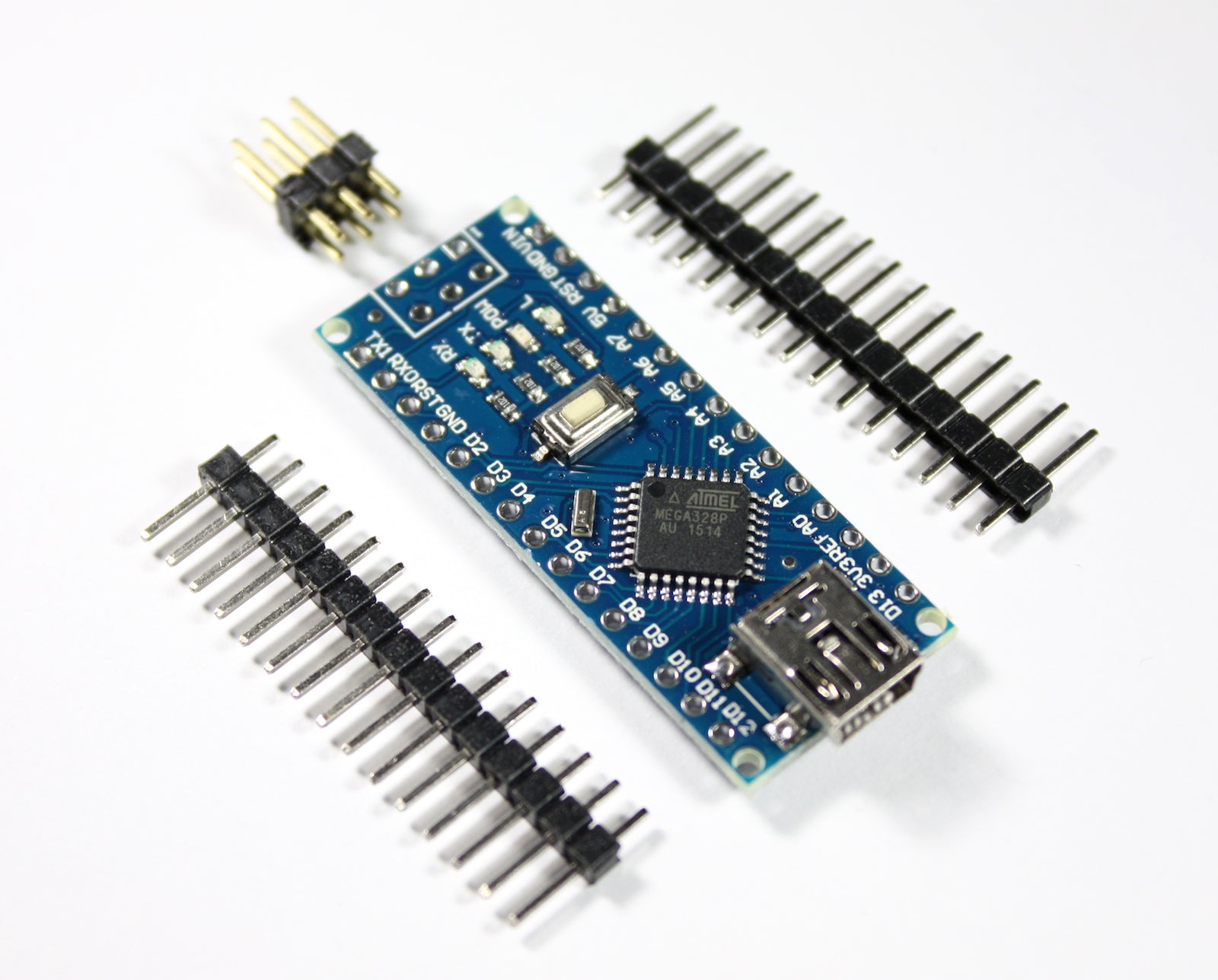 5V 16MHz Microcontroller Arduino Nano V3.0 Board With ATmega328P & CH340G USB Chip - ATmega328P CH340G Board - Foto 2