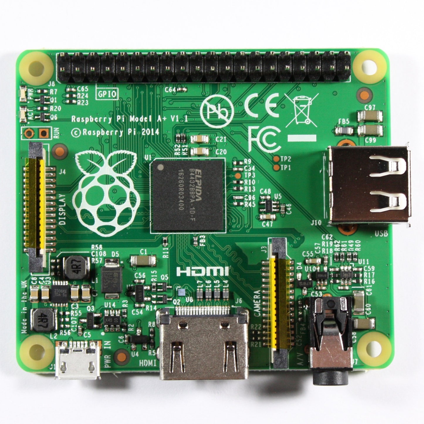 Raspberry Pi, Model A+, 512MB RAM, Made in UK