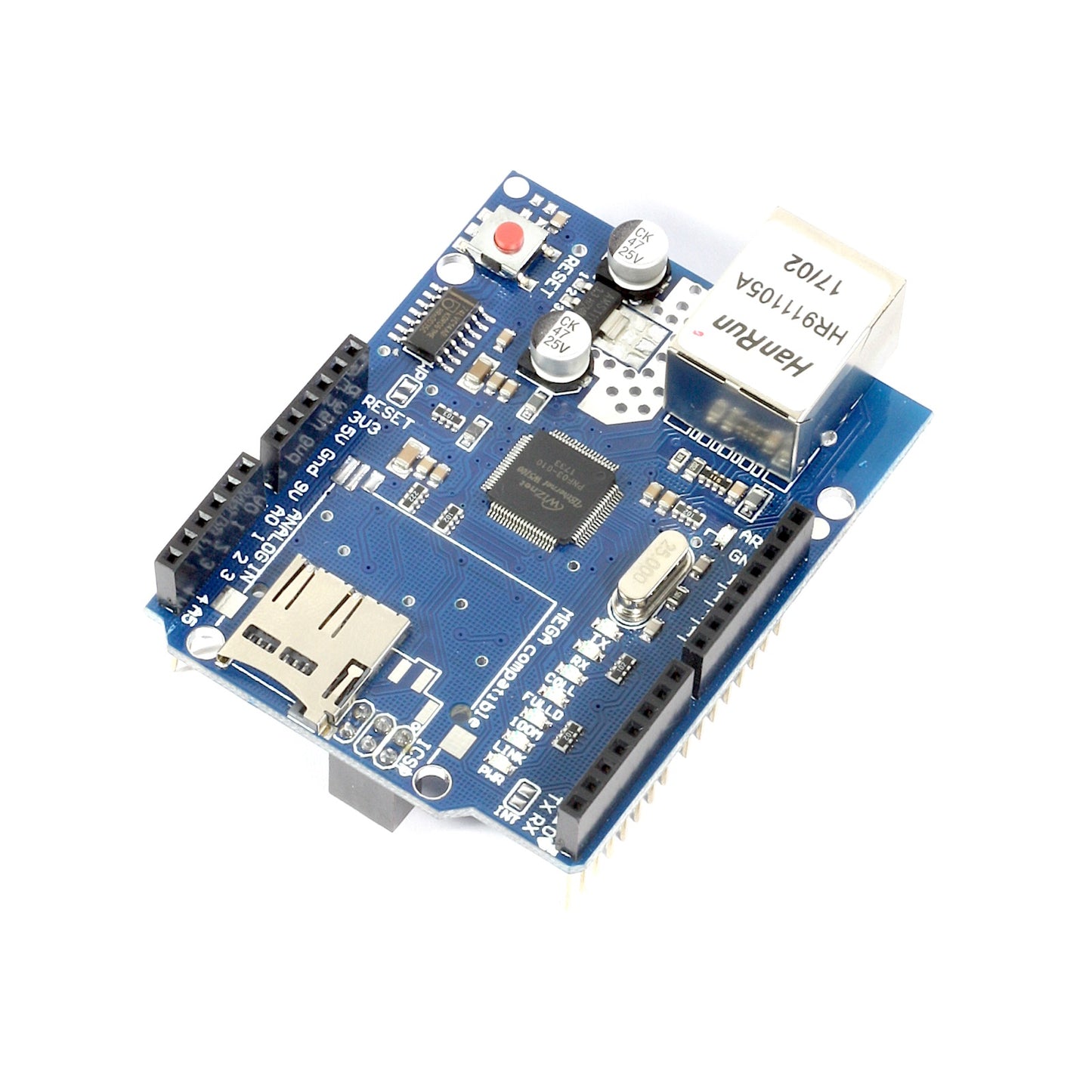 Ethernet Shield + MicroSD Slot with W5100 Controller for Arduino