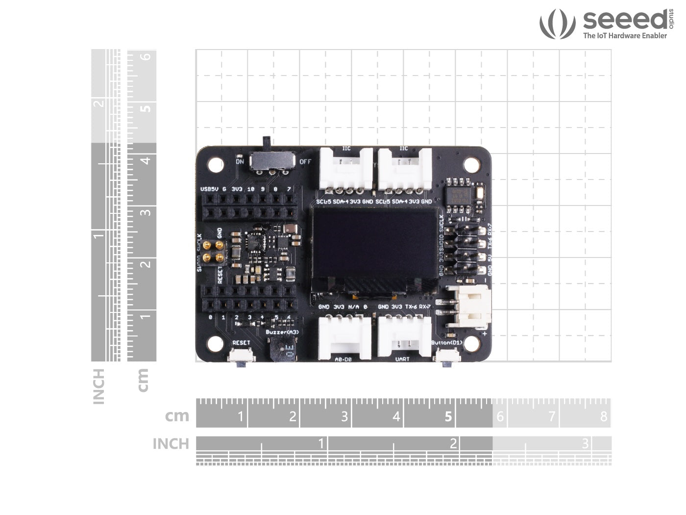 Seeed Studio Expansion Board for XIAO with Grove, OLED, I2C, UART, GPIOs