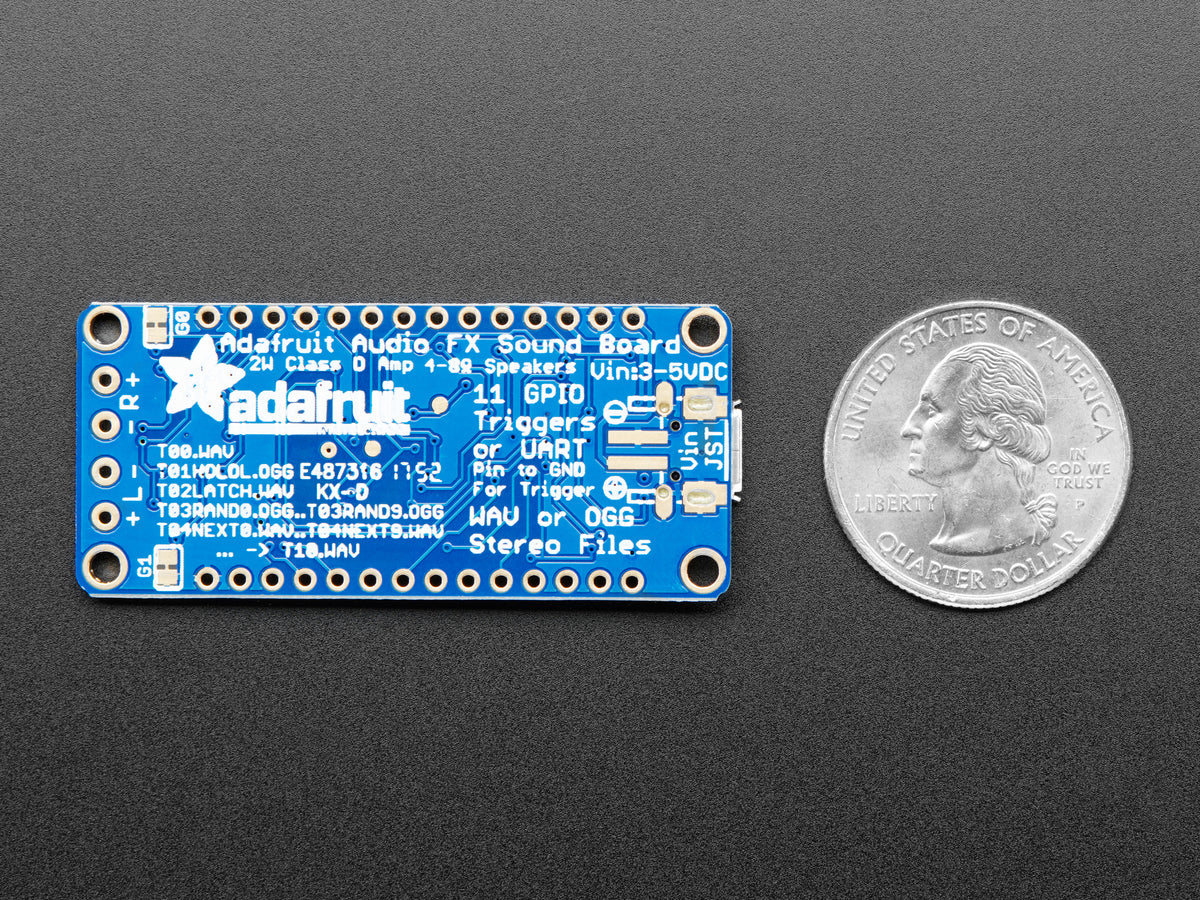 Adafruit Audio FX Soundboard + 2x2W Verstärker - WAV/OGG Auslösung - 2MB Speicher, 2210