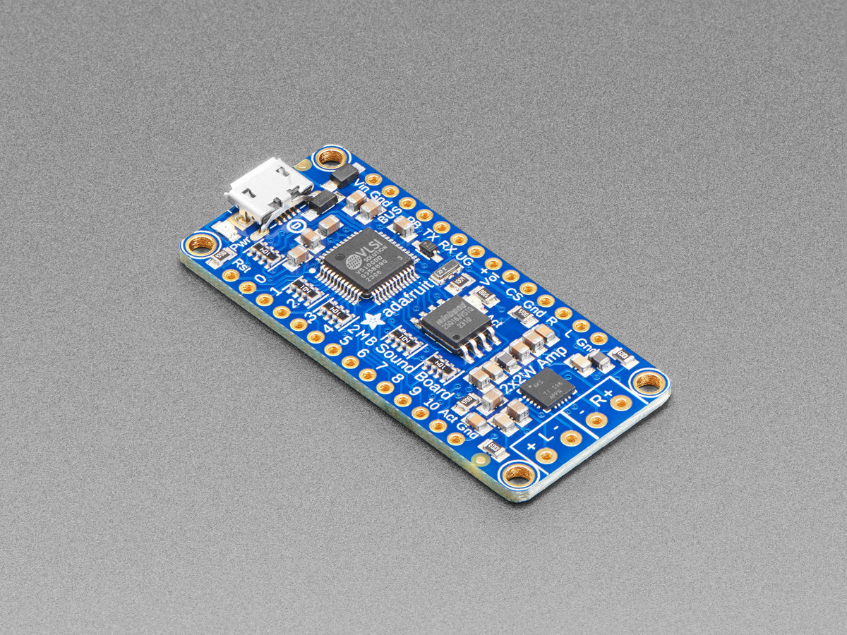 Adafruit Audio FX Soundboard + 2x2W Verstärker - WAV/OGG Auslösung - 2MB Speicher, 2210