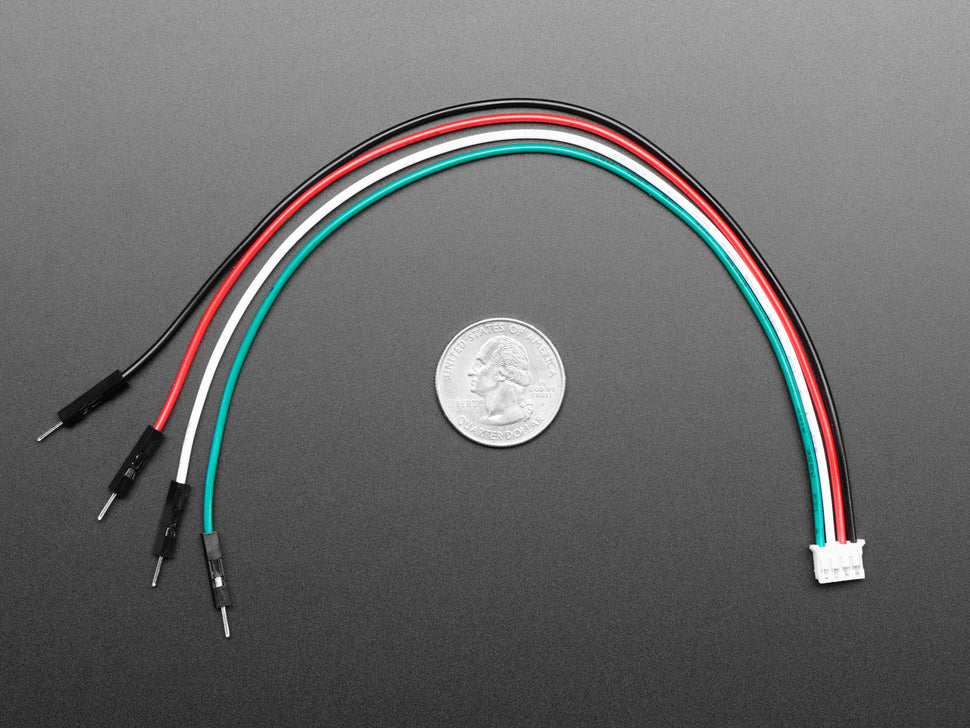 Adafruit JST PH 2mm 4-Pin to Male Header Cable, I2C STEMMA Cable, 200mm, 3955