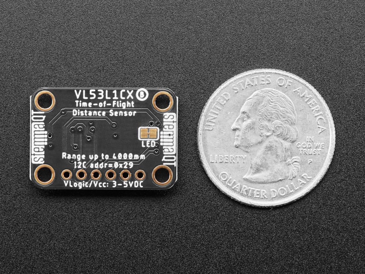 Adafruit VL53L1X Time-of-Flight-Abstandssensor – ca. 30 bis 4000 mm – STEMMA QT / Qwiic, 3967