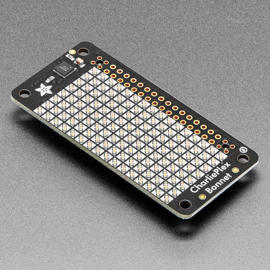 Adafruit CharliePlex LED‑Matrix‑Bonnet – 8×16 gelbe LEDs, 4119