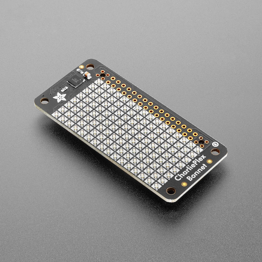 Adafruit CharliePlex LED Matrix Bonnet, 8x16 Green LEDs, 4120 ...