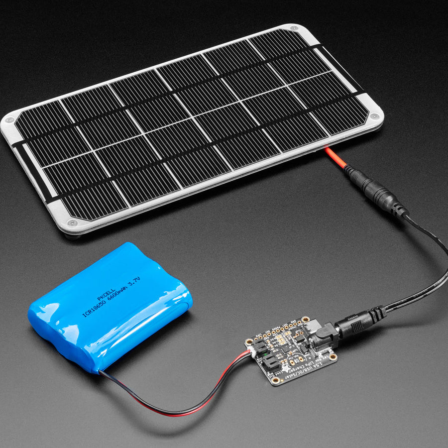 Adafruit Universelles USB-/DC-/Solar-Ladegerät für Lithium-Ionen-/Lithium-Polymer-Akkus – bq24074, 4755