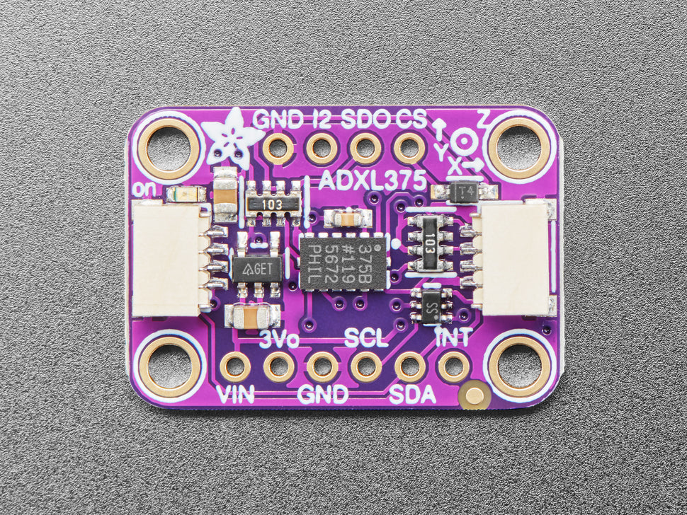 Adafruit ADXL375, High G Accelerometer (+-200g) with I2C and SPI, STEMMA QT / Qwiic, 5374